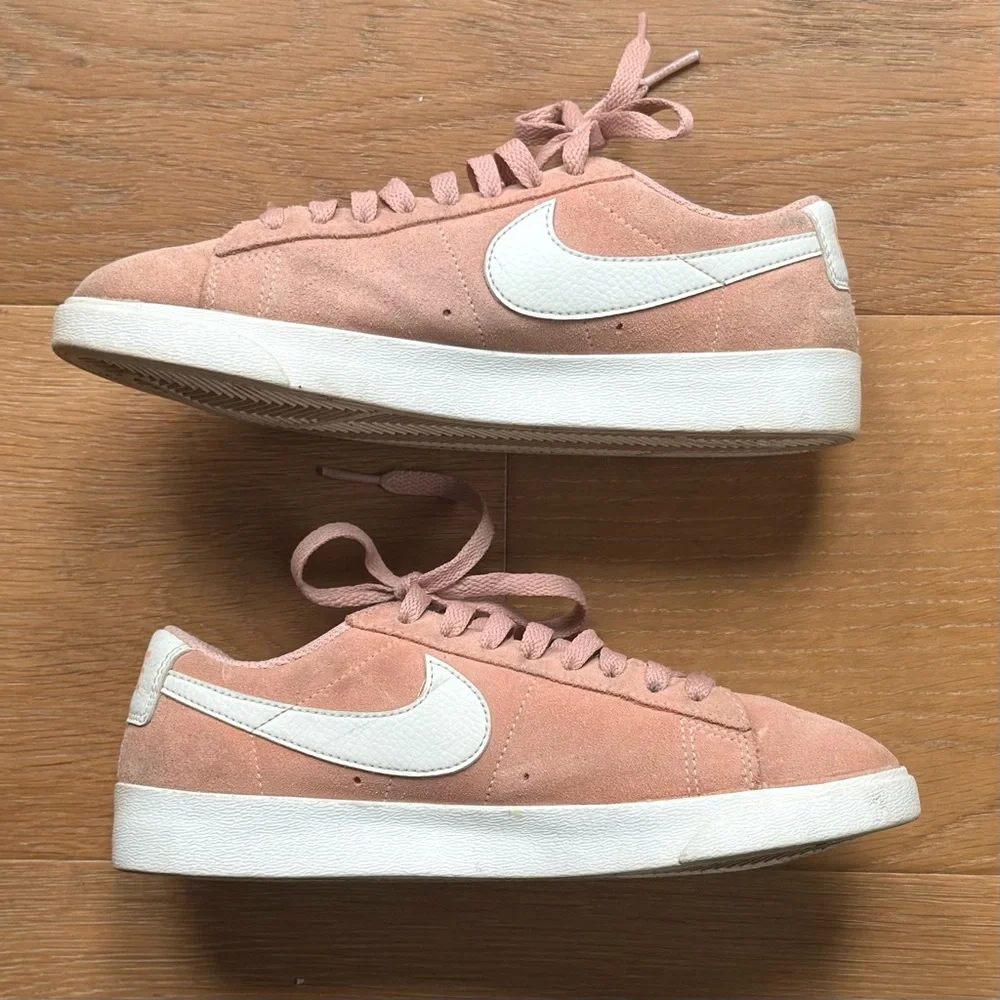 Nike Blazer Low Suede Boho Streetwear Sneakers Light Blush Pink Women's Size 7